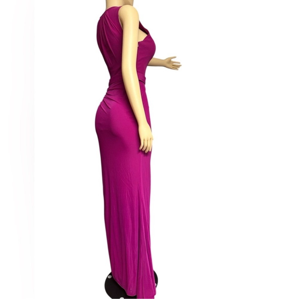 NWT Elegant Magenta Maxi Formal Evening Party Dress Gown - Picture 6 of 16